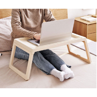 Multifunction Laptop Bed Desk with foldable legs for Home Office (White)