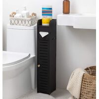 Toilet Paper Roll Holder for Bathroom (Black, 80 cm)