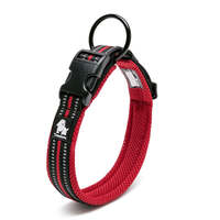 Heavy Duty Reflective Collar Red L