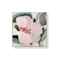 Wall Art 60cmx60cm Floral Hand Painting Style Wood Frame Canvas