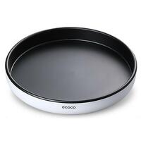 Ecoco Kitchen Rotating Spice Condiment Storage Rack Bathroom Swivel Tray Organizer Black