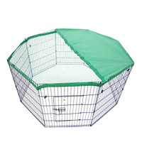 Pet Playpen Foldable Dog Cage 8 Panel 36in with Cover