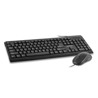 CLiPtec OFIZ-COMBO USB KEYBOARD AND MOUSE COMBO SET (SPILL RESISTANT DESIGN) Black