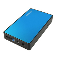 Simplecom SE325 Tool Free 3.5" SATA HDD to USB 3.0 Hard Drive Enclosure Blue