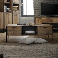 Coffee Table 2 Drawers Particle Board Storage in Oak Colour