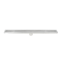 800mm Bathroom Shower Stainless Steel Grate Drain w/Centre outlet Floor Waste