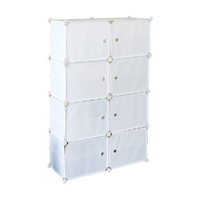 White Cube DIY Shoe Cabinet Rack Storage Portable Stackable Organiser Stand