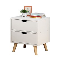 Bedside Tables Drawers Side Table Nightstand White Storage Cabinet Wood