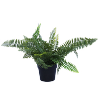 Small Potted Artificial Dark Green Fern Plant UV Resistant 20cm