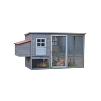 YES4PETS Grey Large Chicken Coop Rabbit Hutch Ferret Cage Hen Chook Cat House