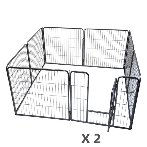 YES4PETS 16 Panels 80 cm Heavy Duty Pet Dog Puppy Cat Rabbit Exercise Playpen Fence