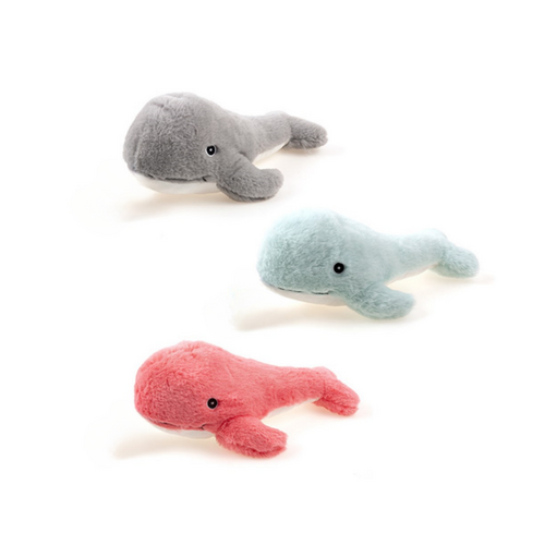 YES4PETS 3 x Pet Puppy Dog Toy Play Animal Plush Whale Toy Soft Squeaky 35 cm Toy