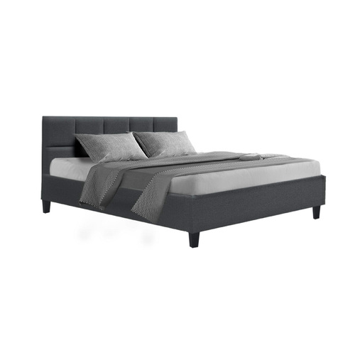 Artiss Bed Frame Queen Size Charcoal TINO