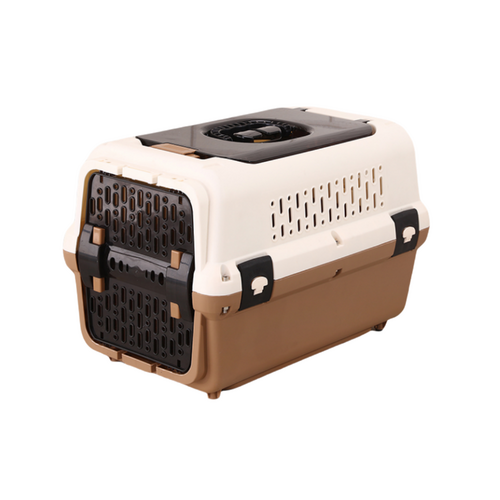 YES4PETS Large Dog Cat Crate Pet Rabbit Carrier Travel Cage With Tray & Window