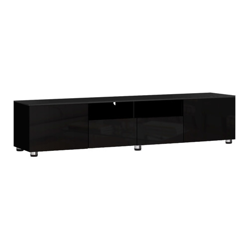 Artiss TV Cabinet Entertainment Unit Stand High Gloss Furniture 205cm Black