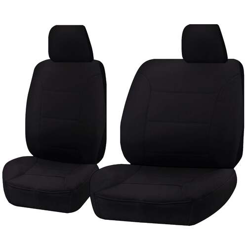 Seat Covers for ISUZU D-MAX 06/2012 - 2016 SINGLE CAB CHASSIS UTILITY FRONT BUCKET + _ BENCH BLACK CHALLENGER