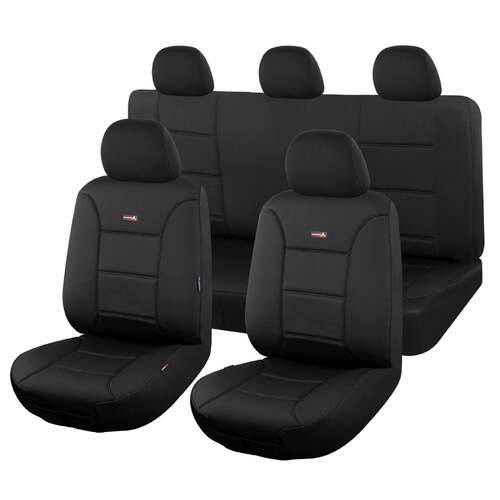 Seat Covers for FORD RANGER PX MKIII XL ,XLS, XLT, WILDTRAK DOUBLE CAB 07/2018-ON SHARKSKIN Elite Black