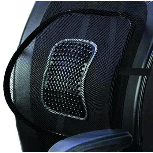 Universal Mesh Back Support With Beaded Centre | Black