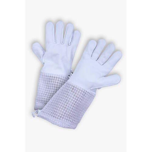 Beekeeping Bee Gloves Goat Skin 3 Mesh Ventilated Gloves-XL