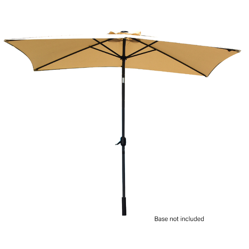 Arcadia Furniture Umbrella 3 Metre Umbrella with Solar LED Lights Garden Yard - Beige