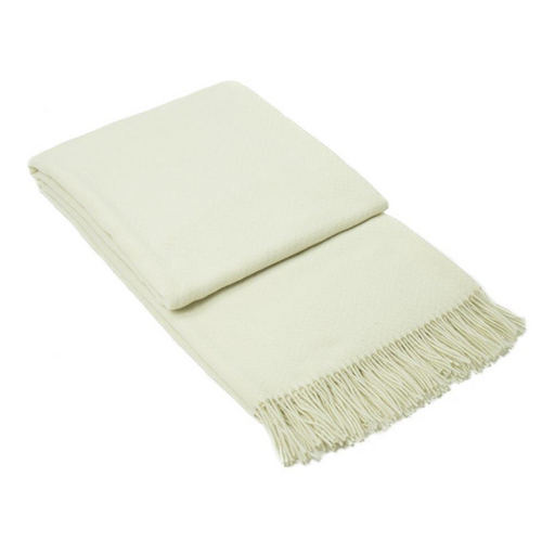 Chiswick Throw - Merino Wool/Cashmere - Ivory