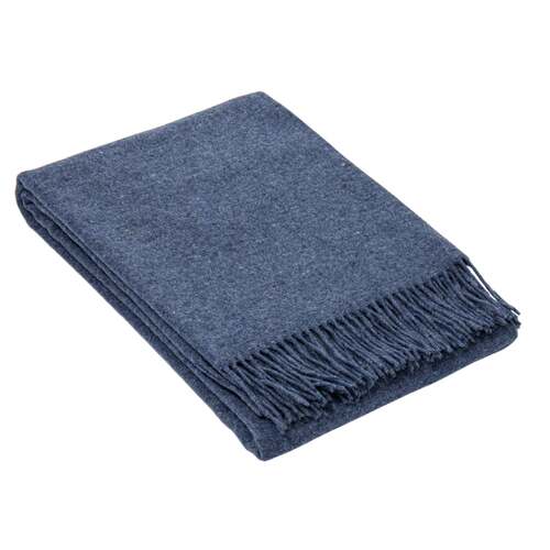 Oxford Throw - Merino Wool Blend - Navy