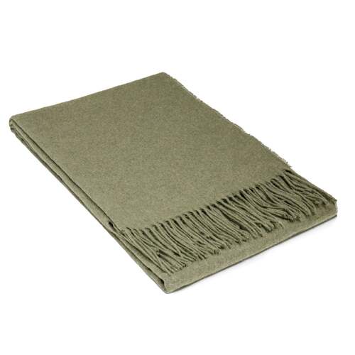 Paddington Throw - Fine Wool Blend - Olive