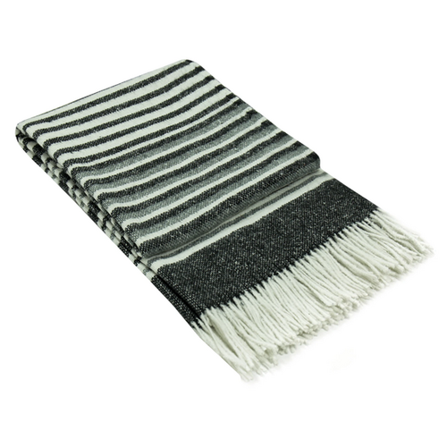 Richmond Throw - Reclaimed Wool Blend - Monochrome