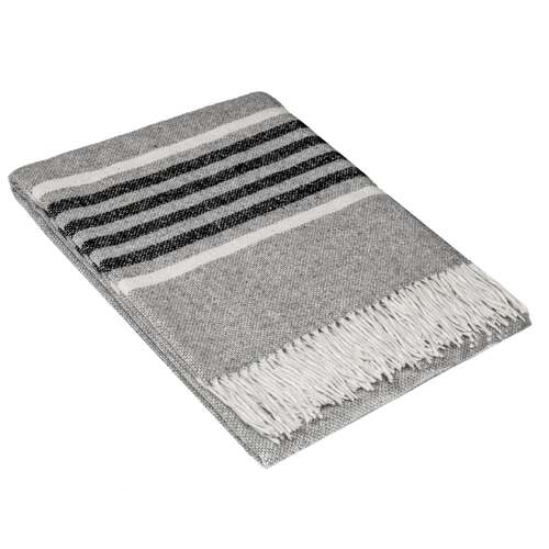 Richmond Throw - Reclaimed Wool Blend - Grey