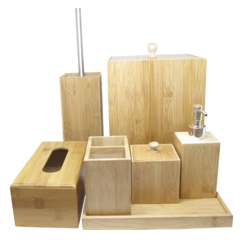 Bamboo Ultimate Bathroom Accessory Set