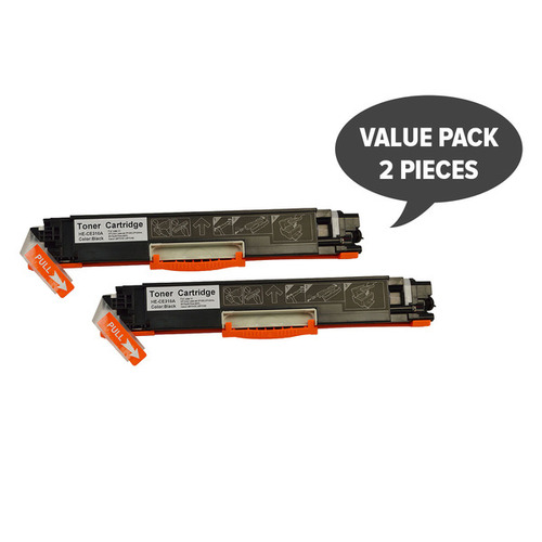 HP Compatible 2 x CE310A 126A Cart329 Black Premium Generic Toner