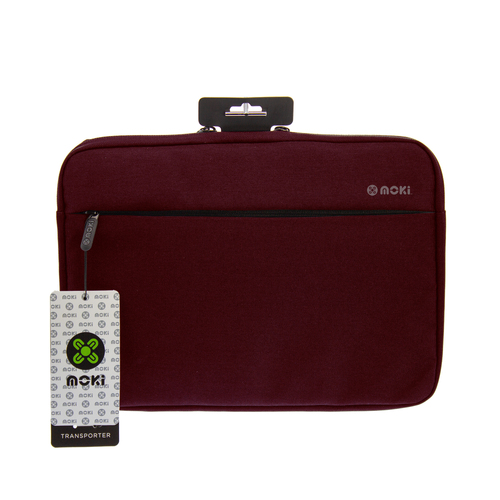 MOKI Transporter Sleeve Burgundy - Fits up to 13.3" Laptop