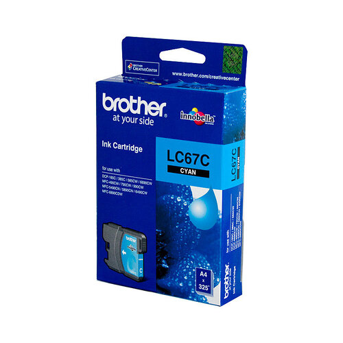 Brother LC-67C Cyan Ink Cartridge - to suit DCP-385C/395CN/585CW/6690CW/J715W, MFC-490CW/5490CN/5890CN/6490CW/6890CDW/790CW/795CW/990CW- up to 325 pag