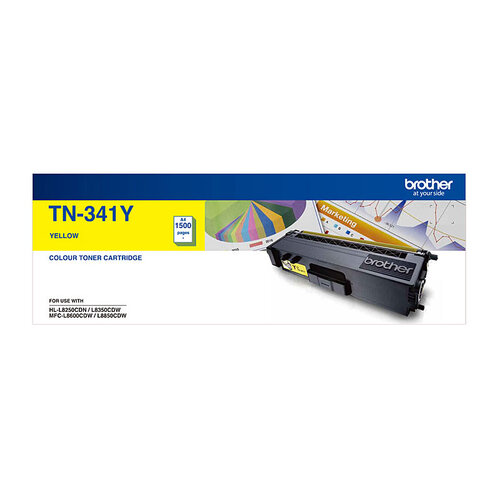 BROTHER TN-341Y Colour Laser Toner - Standard Yellow HL-L8250CDN/8350CDW MFC-L8600CDW/L8850CDW - 1500 Pages