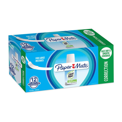 PAPER MATE LP Correct Fluid 20ml Bx12