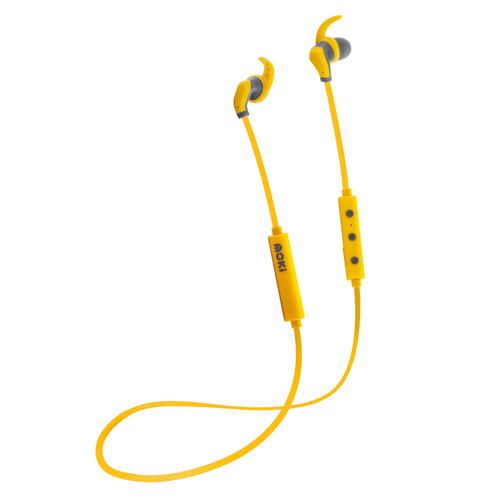 MOKI Hybrid Bluetooth Earphones - Yellow