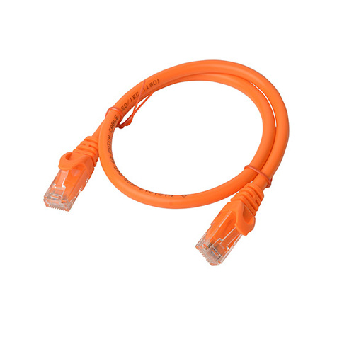 8WARE Cat6a UTP Ethernet Cable 25cm Snagless Orange