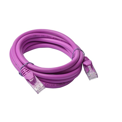 8WARE Cat6a UTP Ethernet Cable 2m Snagless Purple