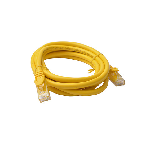 8WARE Cat6a UTP Ethernet Cable 2m Snagless Yellow