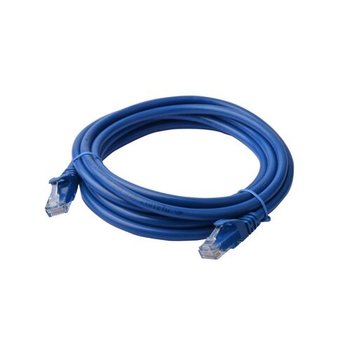 8WARE Cat6a UTP Ethernet Cable 30m Snagless Blue