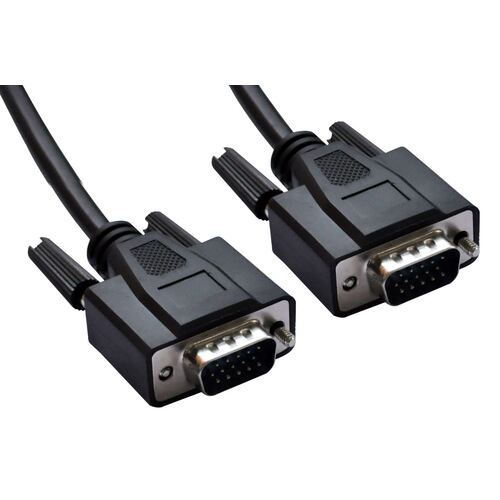 ASTROTEK VGA Cable 2m - 15 pins Male to 15 pins Male for Monitor PC Molded Type Black CB8W-RC-3050F CBAT-VGA-MM-3M