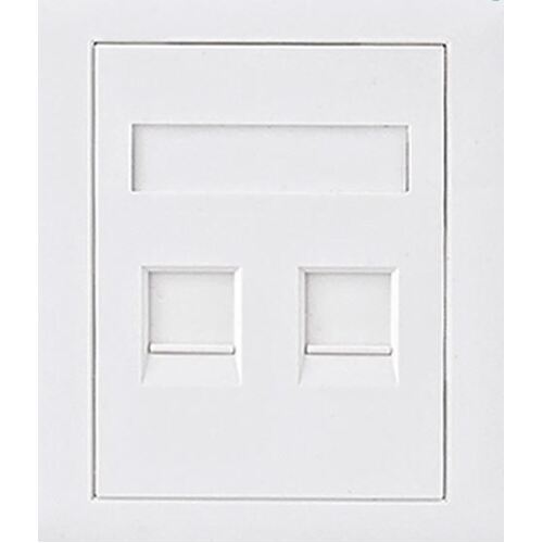 ASTROTEK CAT5e RJ45 Network Wall Face Plate 86x86mm 2 Port Socket Kit