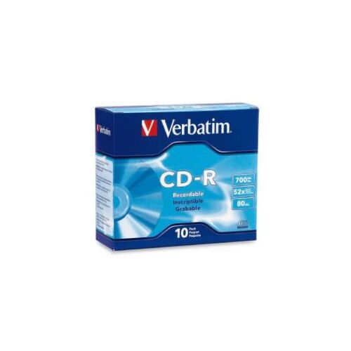 VERBATIM CD-R 700MB 10Pk Slim Case 52x