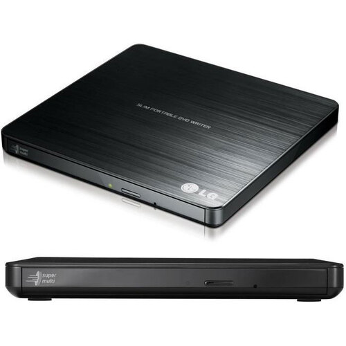 LG GP60NB50 8x Ultra Slim Portable External USB DVD Drive Burner - M Disc Silent Play Jamless Play