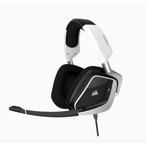 Corsair VOID Elite White USB Wired Premium Gaming Headset with 7.1 Audio, Headphone Frequency Response 20Hz - 30 kHz