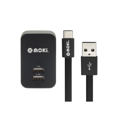 MOKI Type-C SynCharge Cable + Wall Charger