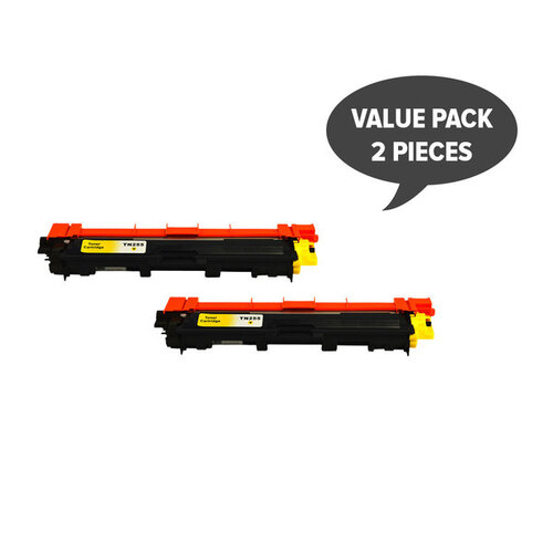 TN-255 Yellow Premium Generic Toner Set of 2