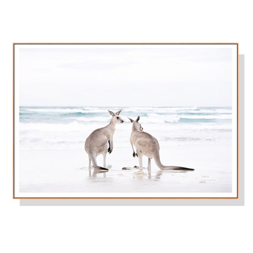 Wall Art 60cmx90cm Kangaroo Wood Frame Canvas