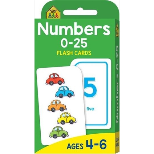 Numbers 0 - 25 : School Zone Flash Cards