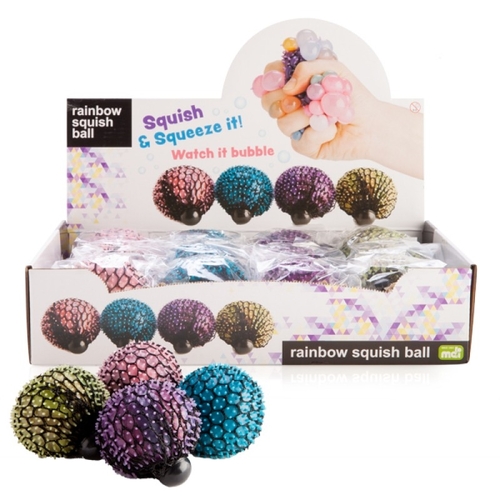 Spiky Rainbow Mesh Squish Ball (SENT AT RANDOM)